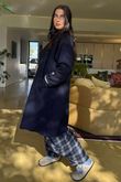 Sonn Funnel Neck Coat Navy